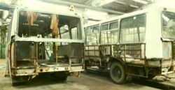 автобус ПАЗ в ремонте на сервисе